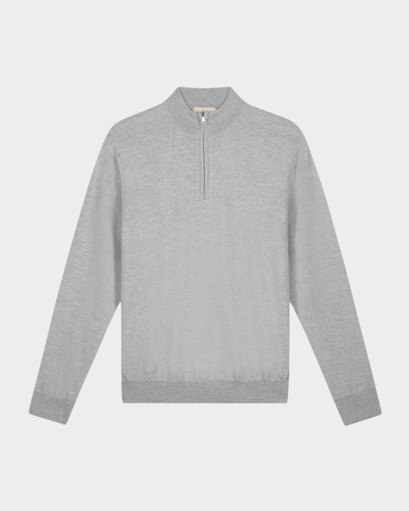 MARSEILLE - GRIJS MERINO HALFRITS TRUI