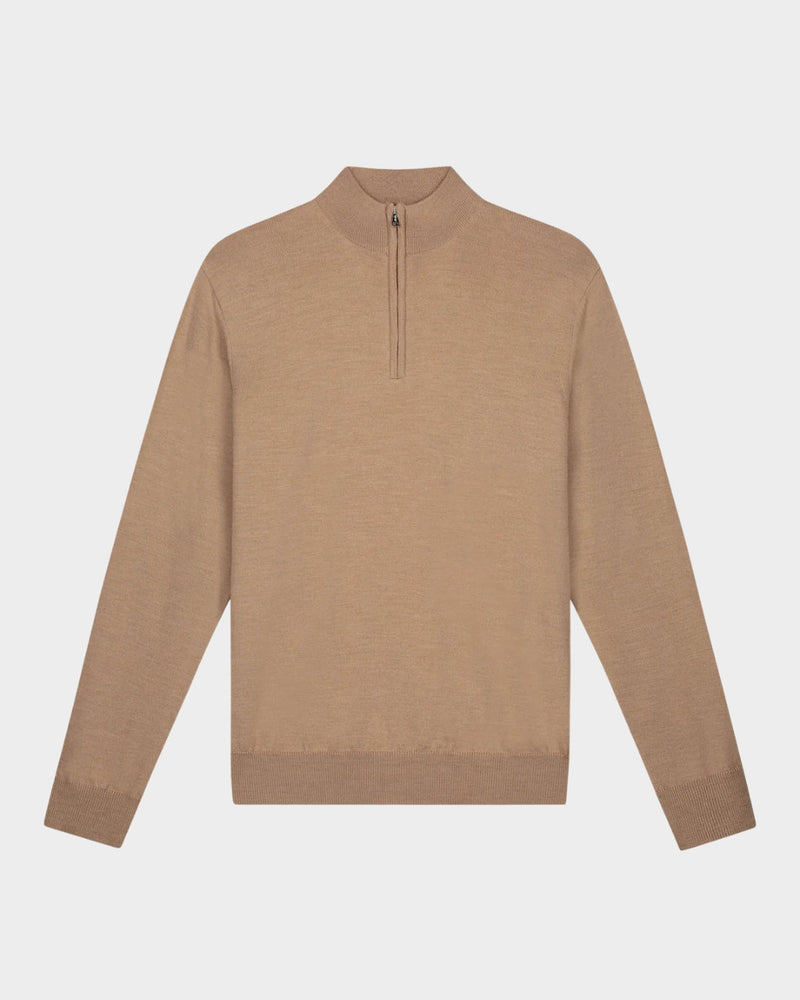 MARSEILLE - TAUPE MERINO HALFRITS TRUI